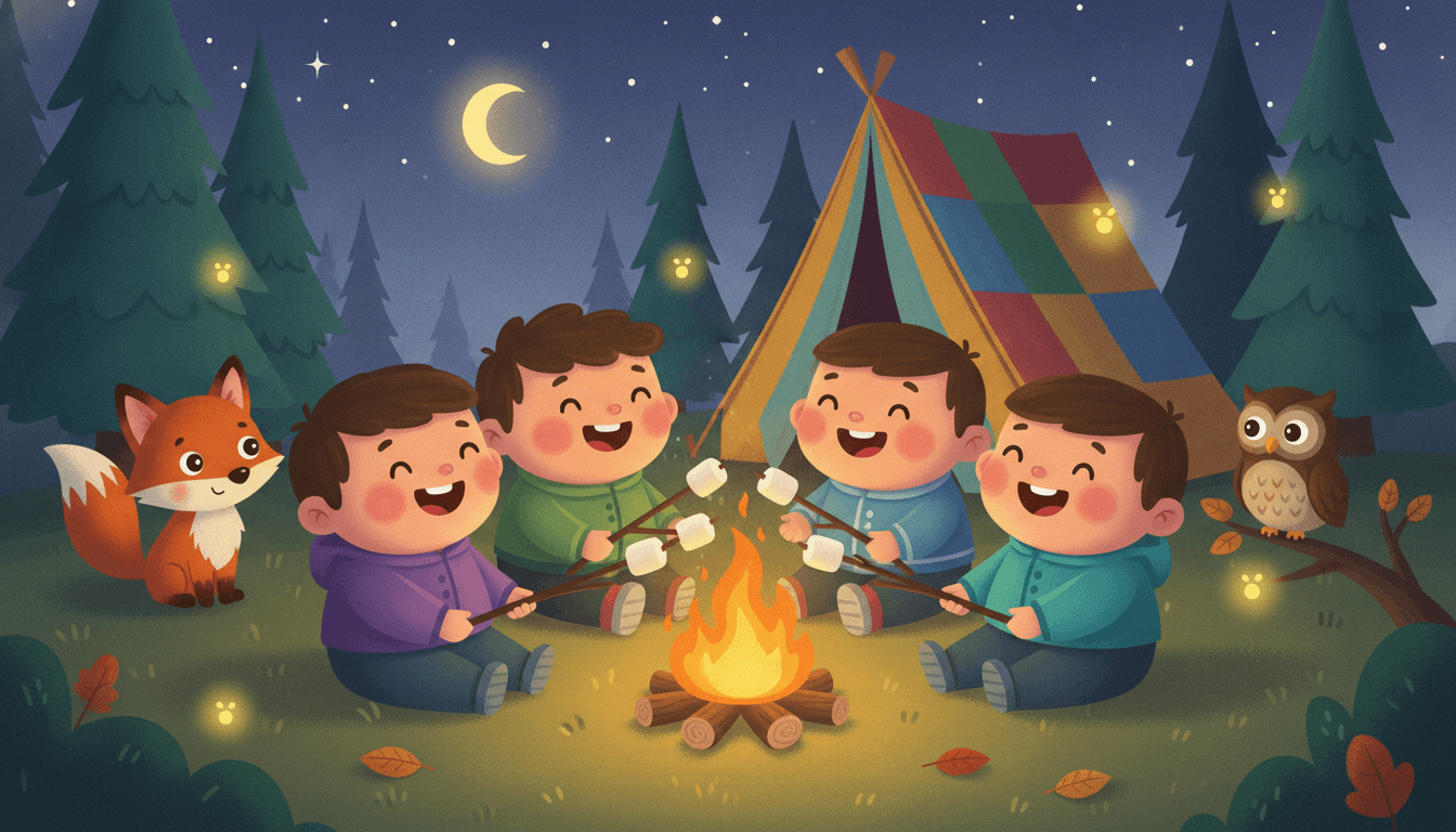 Camping - AI picture book example