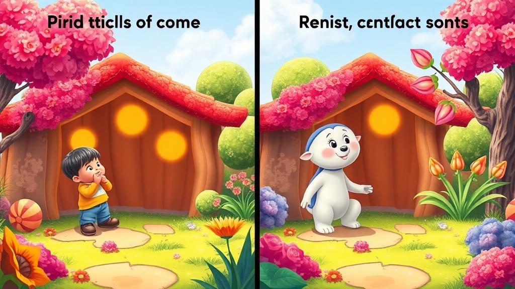 Side-by-side comparison of a video-focused story app versus C2Story professional AI-generated picture book quality