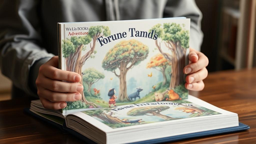 A beautifully designed children's picture book with colorful illustrations of a magical forest adventure on the cover