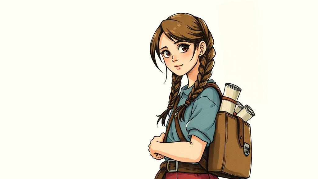 Illustrated Novel story character design style for book authors