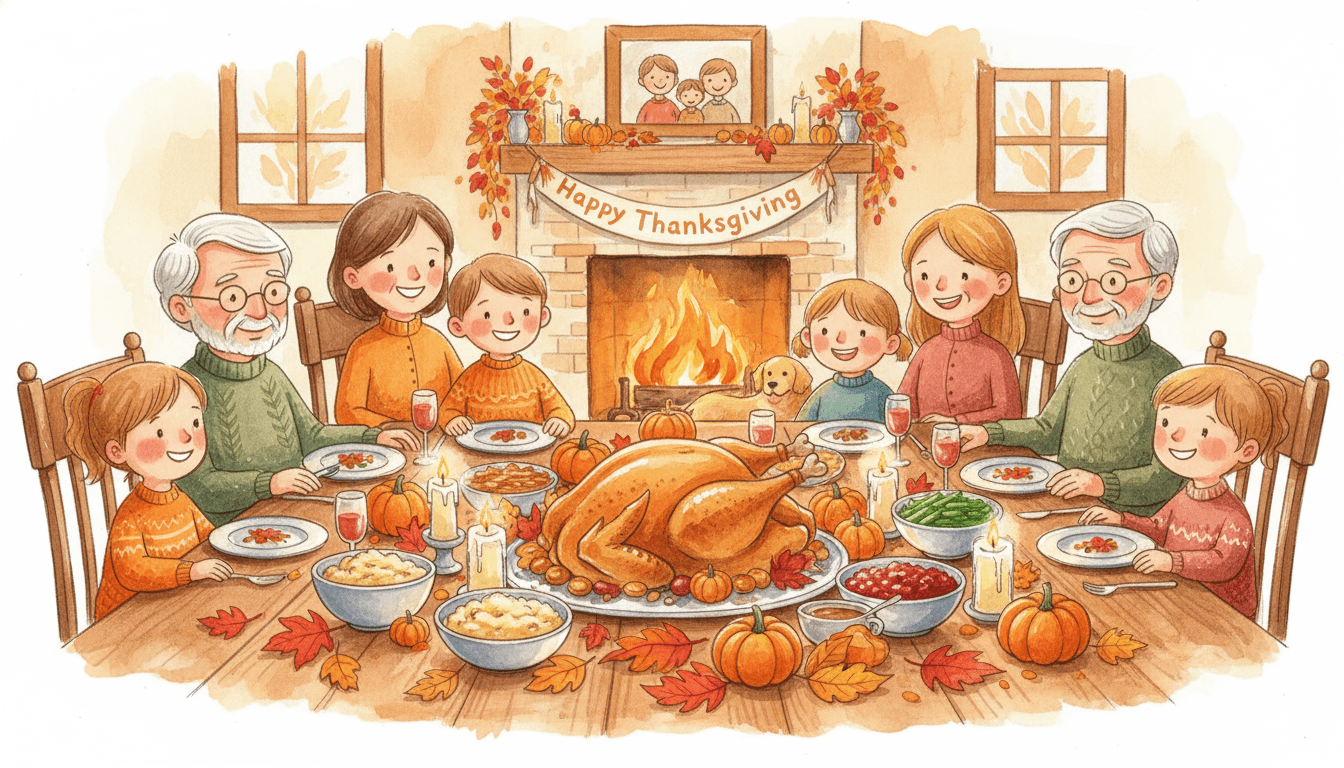 Thanksgiving - AI picture book example